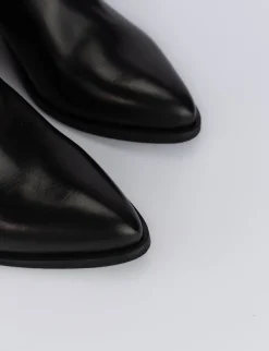 Stivale tronchetto tacco 4 cm nero pelle