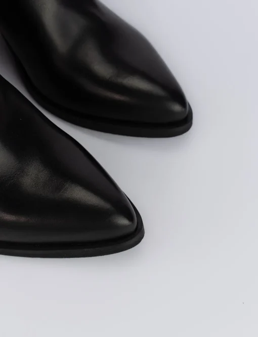 Stivale tronchetto tacco 4 cm nero pelle