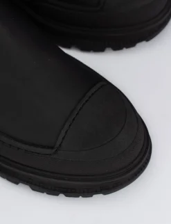 Stivale tronchetto tacco 1 cm nero pelle