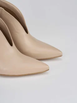Stivale tronchetto tacco 6 cm rosa pelle