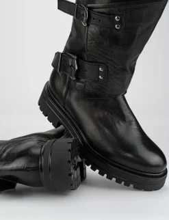 Stivale tronchetto tacco 3 cm nero