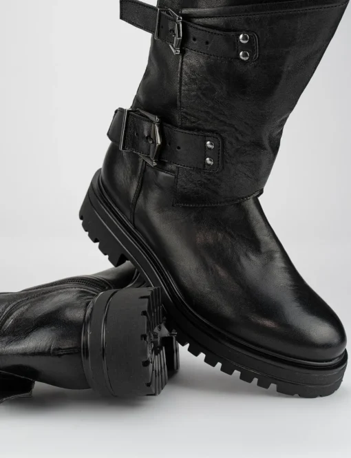 Stivale tronchetto tacco 3 cm nero