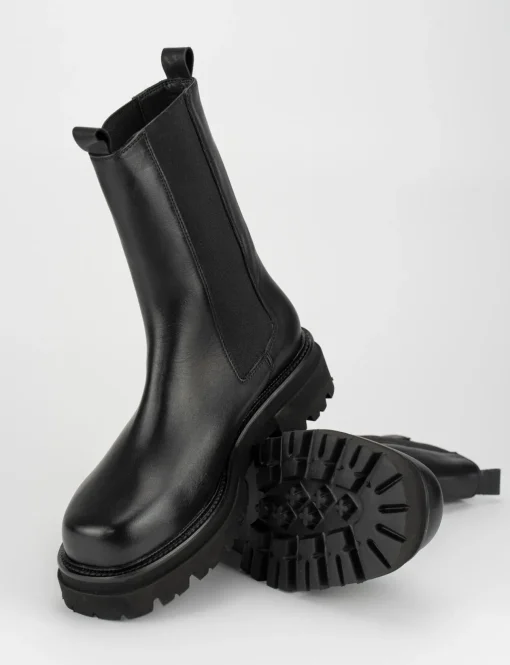 Stivale tronchetto tacco 3 cm nero