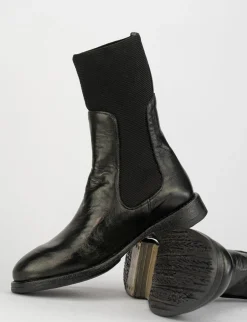 Stivale tronchetto tacco 2 cm nero