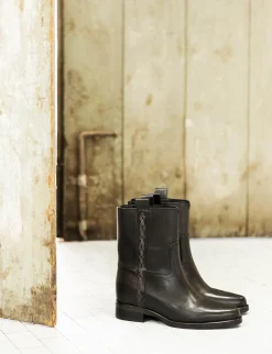 Stivale tronchetto tacco 5 cm nero