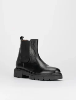 Stivale tronchetto zeppa 3 cm nero