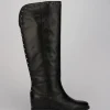 Stivale zeoppa interna 3 cm nero pelle
