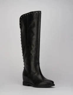Stivale zeoppa interna 3 cm nero pelle