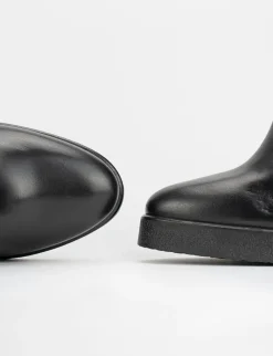 Stivale zeppa 10 cm nero