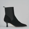 Stivaletti tacco 5cm camoscio nero
