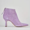 Stivaletti tacco 7cm camoscio rosa