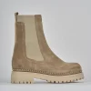 Stivaletti tacco 3cm camoscio marrone