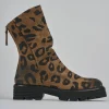 Stivaletti tacco 2cm camoscio multicolor