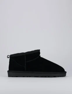 Stivaletti tacco 1cm camoscio nero