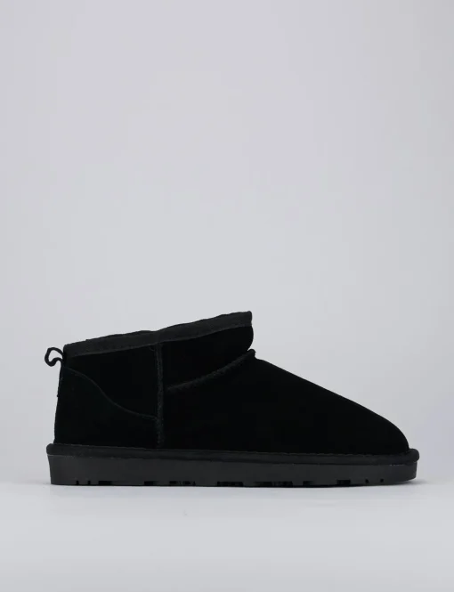 Stivaletti tacco 1cm camoscio nero