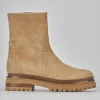 Stivaletti tacco 3cm camoscio marrone