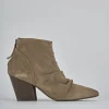 Stivaletti tacco 7cm camoscio beige