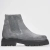 Stivaletti tacco 2cm camoscio grigio