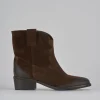 Stivaletti tacco 3cm camoscio testa