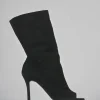 Stivaletti tacco 9cm camoscio nero