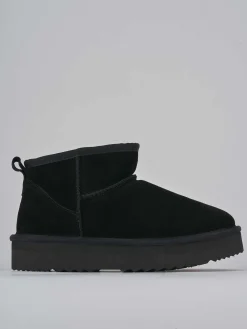 Stivaletti tacco 2cm camoscio nero