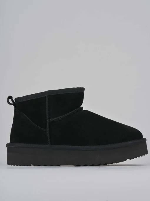Stivaletti tacco 2cm camoscio nero