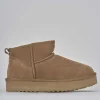Stivaletti tacco 2cm camoscio beige