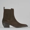Stivaletti tacco 3cm camoscio testa