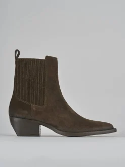 Stivaletti tacco 3cm camoscio testa