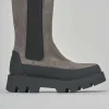 Stivaletti tacco 3cm camoscio beige