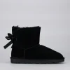 Stivaletti tacco 1cm camoscio nero
