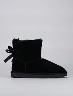 Stivaletti tacco 1cm camoscio nero