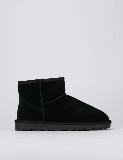 Stivaletti tacco 1cm camoscio nero