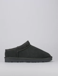 Stivaletti tacco 1cm camoscio grigio
