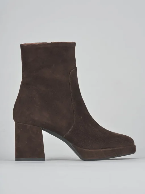 Stivaletti tacco 6cm camoscio testa