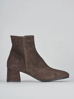 Stivaletti tacco 6cm camoscio testa