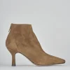 Stivaletti tacco 7cm camoscio marrone