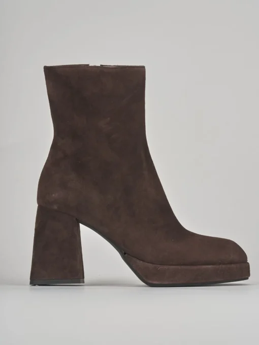 Stivaletti tacco 7cm camoscio testa