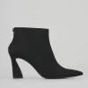 Stivaletti tacco 8cm camoscio nero