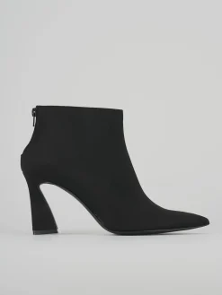 Stivaletti tacco 8cm camoscio nero