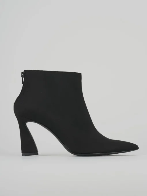Stivaletti tacco 8cm camoscio nero