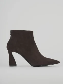 Stivaletti tacco 8cm camoscio testa