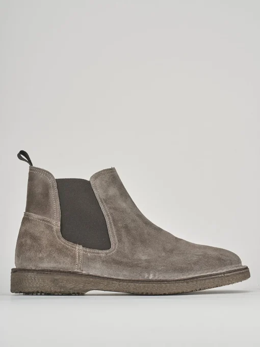 Stivaletti tacco 1cm camoscio beige