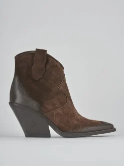 Stivaletti tacco 7cm camoscio testa
