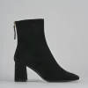 Stivaletti tacco 7cm camoscio nero