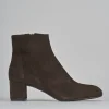 Stivaletti tacco 6cm camoscio testa