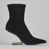 Stivaletti tacco 7cm camoscio nero