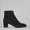 Stivaletti tacco 6cm camoscio nero