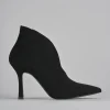 Stivaletti tacco 7cm camoscio nero