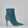 Stivaletti tacco 9cm camoscio verde